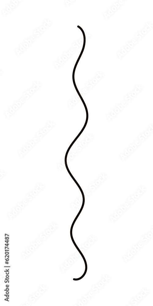 Spider web string, hanging thread hand drawn Halloween illustration. Cartoon style flat design, isolated vector. Kids seasonal print, autumn holiday, trick or treat, costume party element, decoration