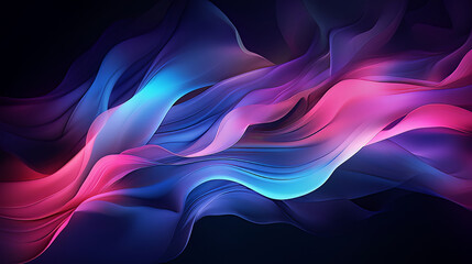 Blue, purple, and green waves with glittering lights, in the style of exotic fantasy landscapes, dusty piles, hyper-realistic atmospheres, dark sky-blue and light pink, flowing fabrics.