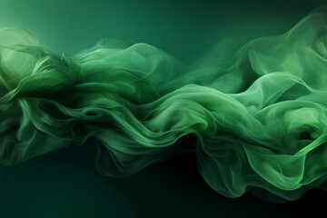 Wall Mural - Magical green solid background. AI generative