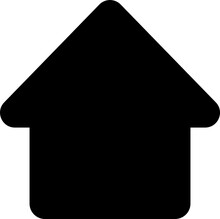 Home Icon In Png. House Symbol In Glyph. Home Icon In Black. House Silhouette In Glyph. Home Pictogram In Png
