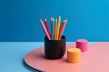 Wall Mural - pencils in a cup