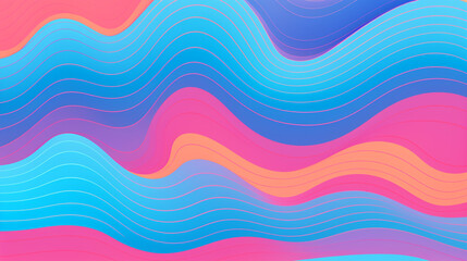 Wall Mural - pulse beat line vectorized, seamless loop, complimentary sRGB web safe palette