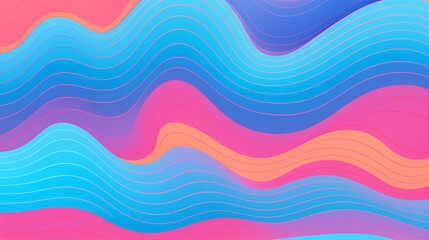 Canvas Print - pulse beat line vectorized, seamless loop, complimentary sRGB web safe palette