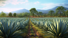 Agave Tequilana, Commonly Called Blue Agave Or Tequila Agave.