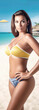 © Polarpx - Hot beach babe wearing trendy beach wear in the summer. Generative AI illustrations