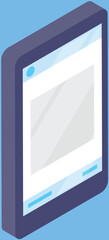 Wall Mural - smartphone with activated app on screen. social media service, web design, template site. applicatio