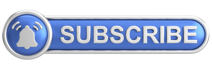 Subscribe button. Subscribe icon. 3D illustration.