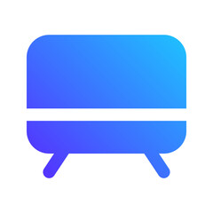 Canvas Print - television gradient icon