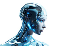  Machine Learning Reaction And Ai Artificial Intelligence.Chat Bot Software Network Isolated On Free PNG Background.