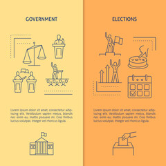 Wall Mural - Government and elections banner templates