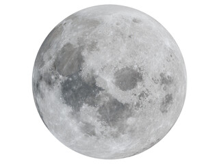 Wall Mural - full moon closeup showing the details of lunar surface and texture