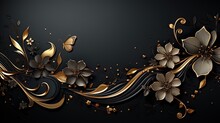 Elegant Sophistication: Modern Black  and Orenge  Abstract Vector Art for a Luxurious Background