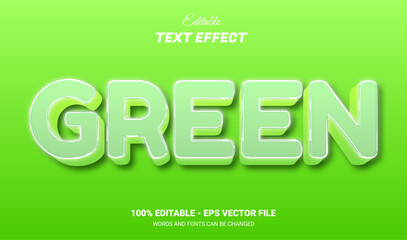 Canvas Print - green glossy editable text effect