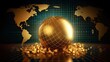 © Jorge Ferreiro - illustration,global stock,financial investment,gold price,economy,generative ai