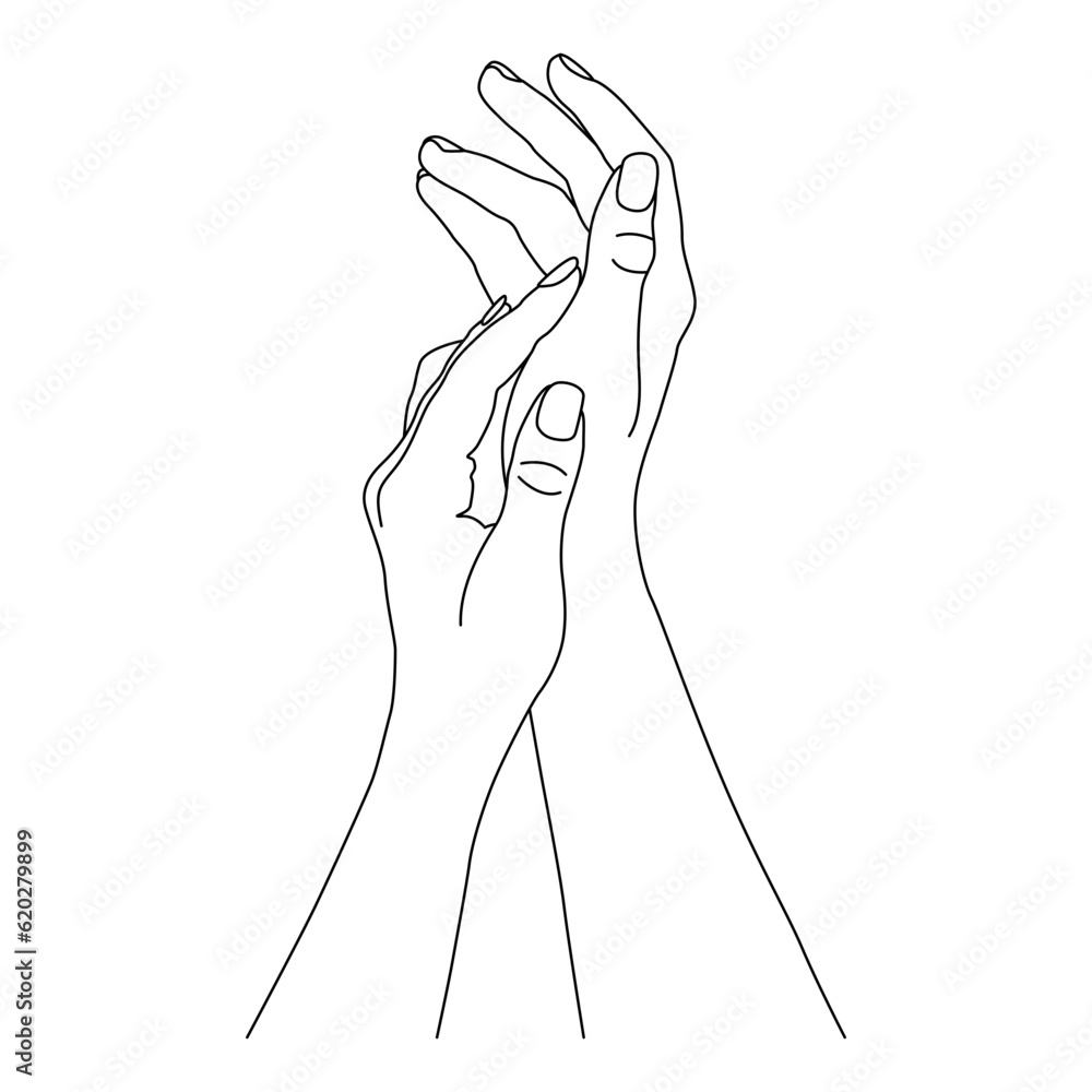 Hand Ritings Line Drawing Hand Drawing Line Art 34 Stock Vector | Adobe Stock