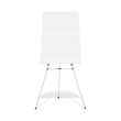 © ann_ounce - Flipchart, display easel stand vector mock-up. Blank whiteboard realistic mockup. Tripod flip chart white board. Template for design