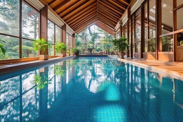 Wall Mural - swimming pool at home design professional photograpphy AI Generated 