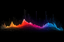 Colorful Sound Waves On A Black Background