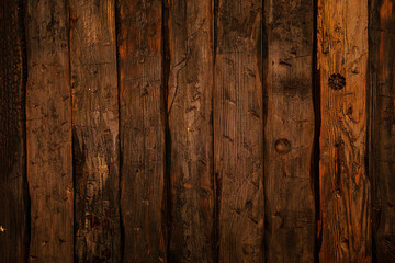 Wall Mural - Time's Embrace: Immersed in the Texture of Weathered Wood