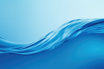 Wall Mural - Abstract blue wave background. Stylized water flow banner - Generative AI