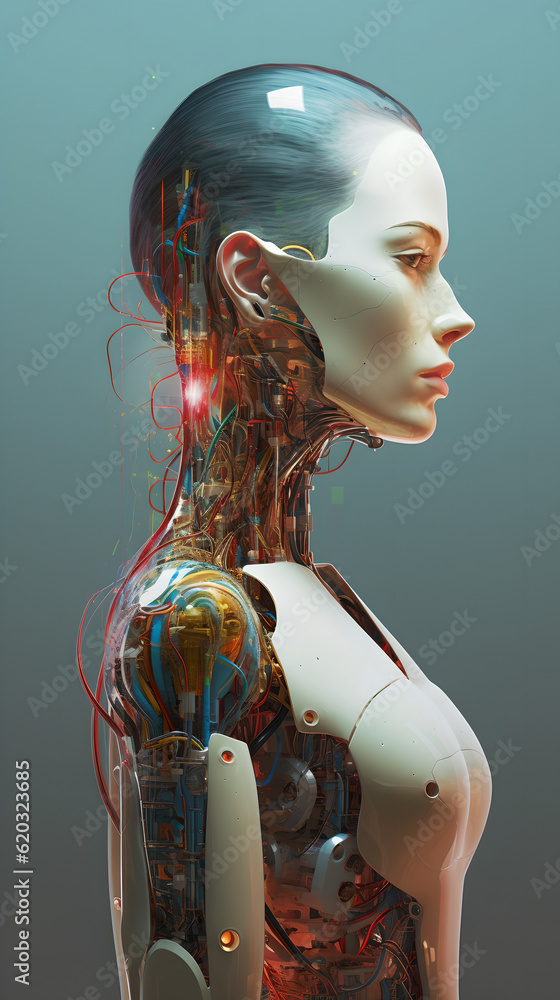 Expensive Woman Machine Femme Machina: An Elegant Realistic Robotic Woman Painted in Yellow ...