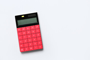 Wall Mural - Modern calculator isolated on white background