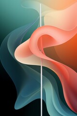 Wall Mural - abstract swirling shapes in pleasing pastel colors. generative ai.