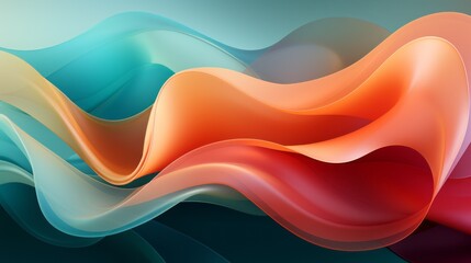 Wall Mural - abstract swirling shapes in pleasing pastel colors. generative ai.
