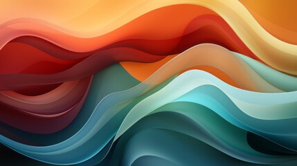 Wall Mural - abstract swirling shapes in pleasing pastel colors. generative ai.
