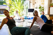 © Wavebreak Media - Senior diverse people with caucasian female teacher exercising in pilates class