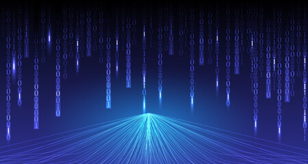 Binary code seamless pattern abstract technology background. programming encoded Information texture with of the future EP.2