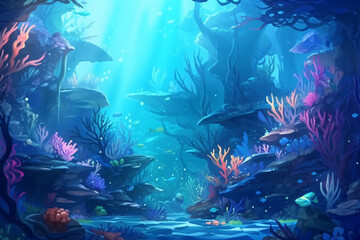 Under the sea background for video conferencing