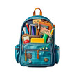 School Backpack isolated, Kids School Bag