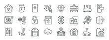 Smart Home Systems Line Icons. Editable Stroke. For Website Marketing Design, Logo, App, Template, Ui, Etc. Vector Illustration.