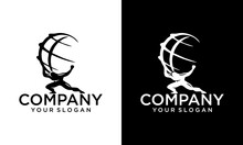 Atlas Holding Globe Logo Design