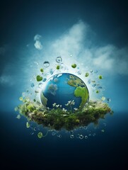 world ozone day background, generative ai