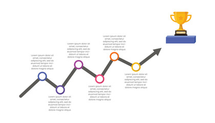 Route to success infographic template design