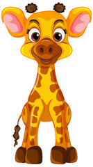 Wall Mural - Giraffe Cartoon Character Vector