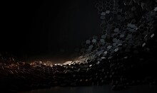 Get A Glimpse Of The Future With This Black Hexagon Background Creating Using Generative AI Tools