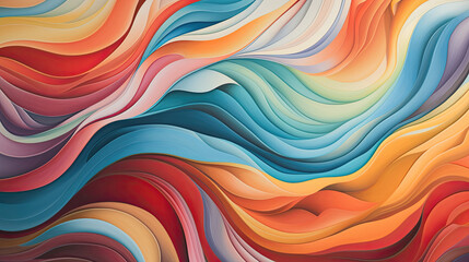 Wall Mural - Abstract pattern with flowing shapes showing movement
