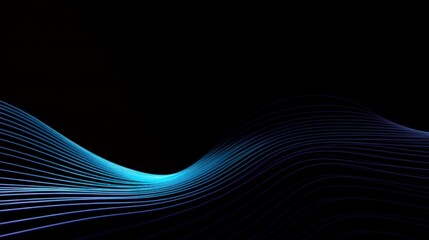 Visualization of sound waves. Abstract futuristic background with colorful glowing neon moving high speed wave lines and bokeh lights. Data transfer concept. Fantastic wallpaper. Generative AI