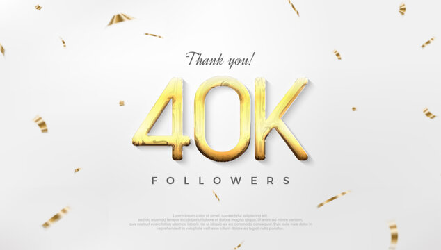 Thanks to 40k followers, celebration of achievements for social media posts.