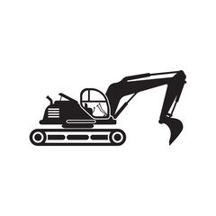 Wall Mural - Excavator icon logo vector illustration template design.