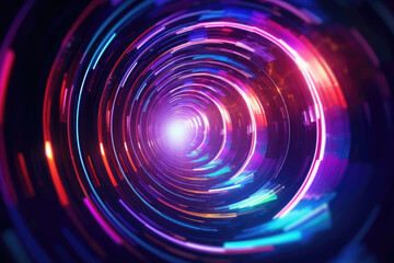 Wall Mural - Colorful Neon Lights Abstract Background