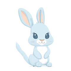 Sticker - cute rabbit cartoon vector design