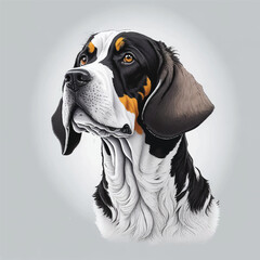 Sticker - dog, vector, illustration, white background