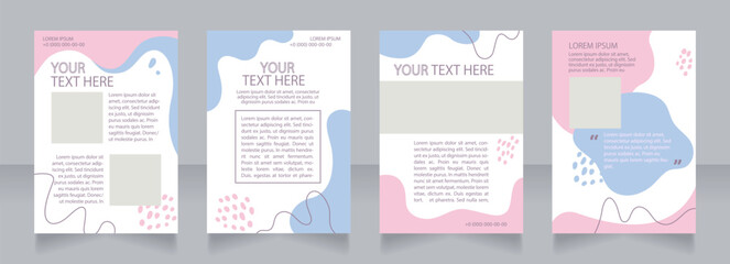 Consulting service information blank brochure layout design. Vertical poster template set with empty copy space for text. Premade corporate reports collection. Editable flyer paper pages
