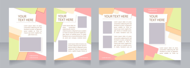Wall Mural - child supervision service blank brochure layout design. day care. vertical poster template set with 
