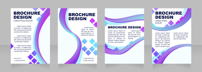 International school presentation blank brochure layout design. Vertical poster template set with empty copy space for text. Premade corporate reports collection. Editable flyer paper pages