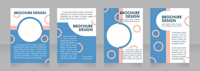 Sanitation blank brochure layout design. Hygiene promotion. Vertical poster template set with empty copy space for text. Premade corporate reports collection. Editable flyer paper pages